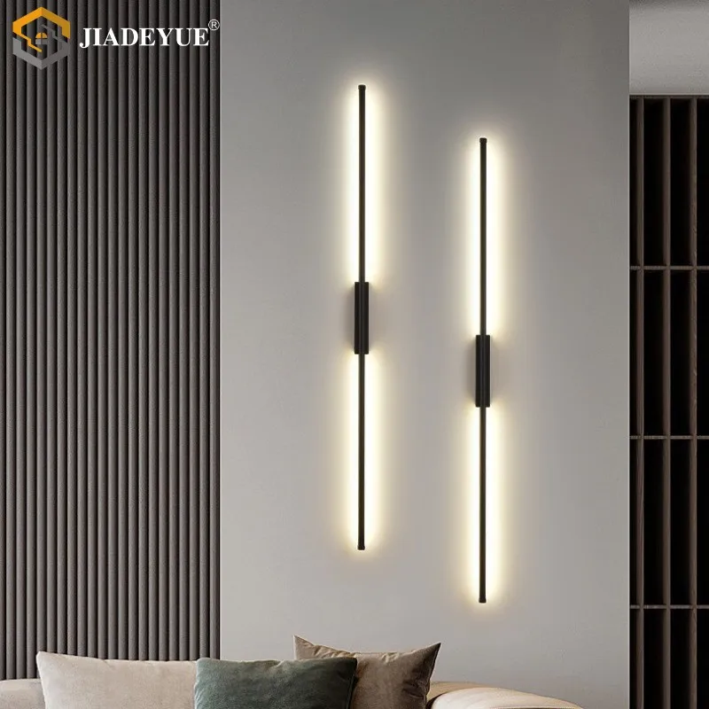 Modern minimalist LED strip wall lamp sofa living room TV background wall bedroom bedside lamp 110V 220V