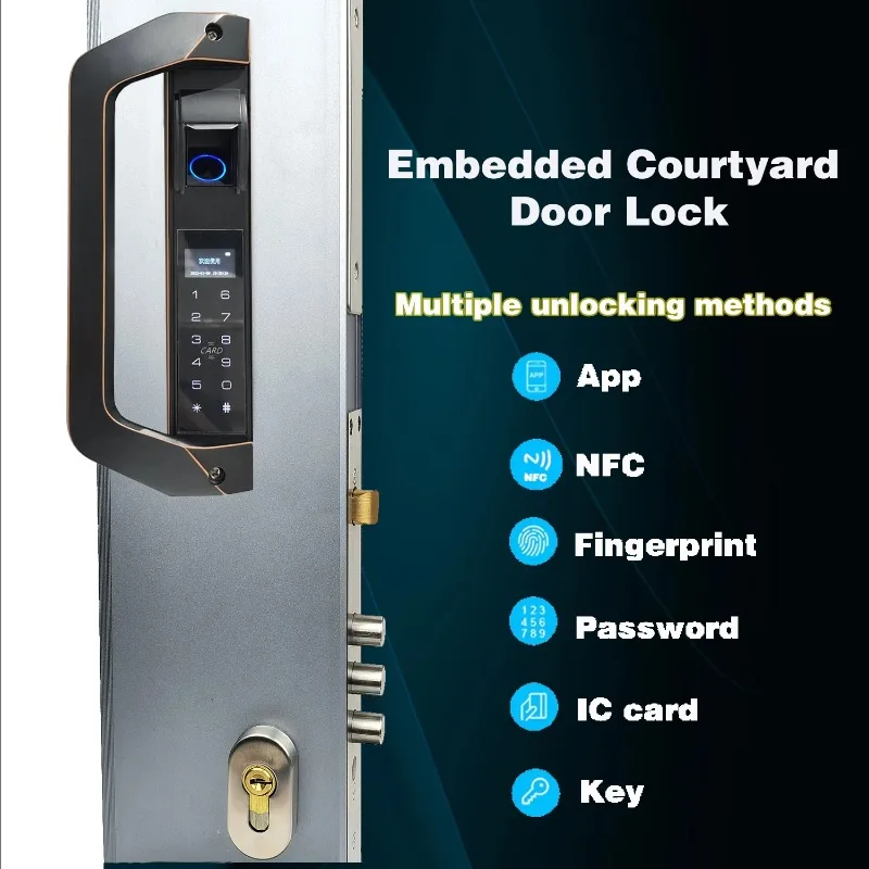 Outdoor Antifreeze Waterproof Electronic Lock Fingerprint Password Lock Automatic Smart Lock