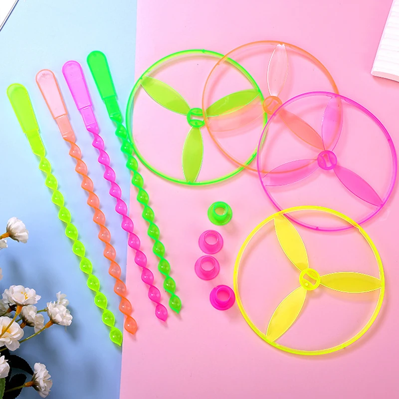 

20/40pcs Colorful Bamboo Dragonfly Plastic Hand Push Flying Toys Kids Birthday Party Favors Guests Treat School Goodie Filler