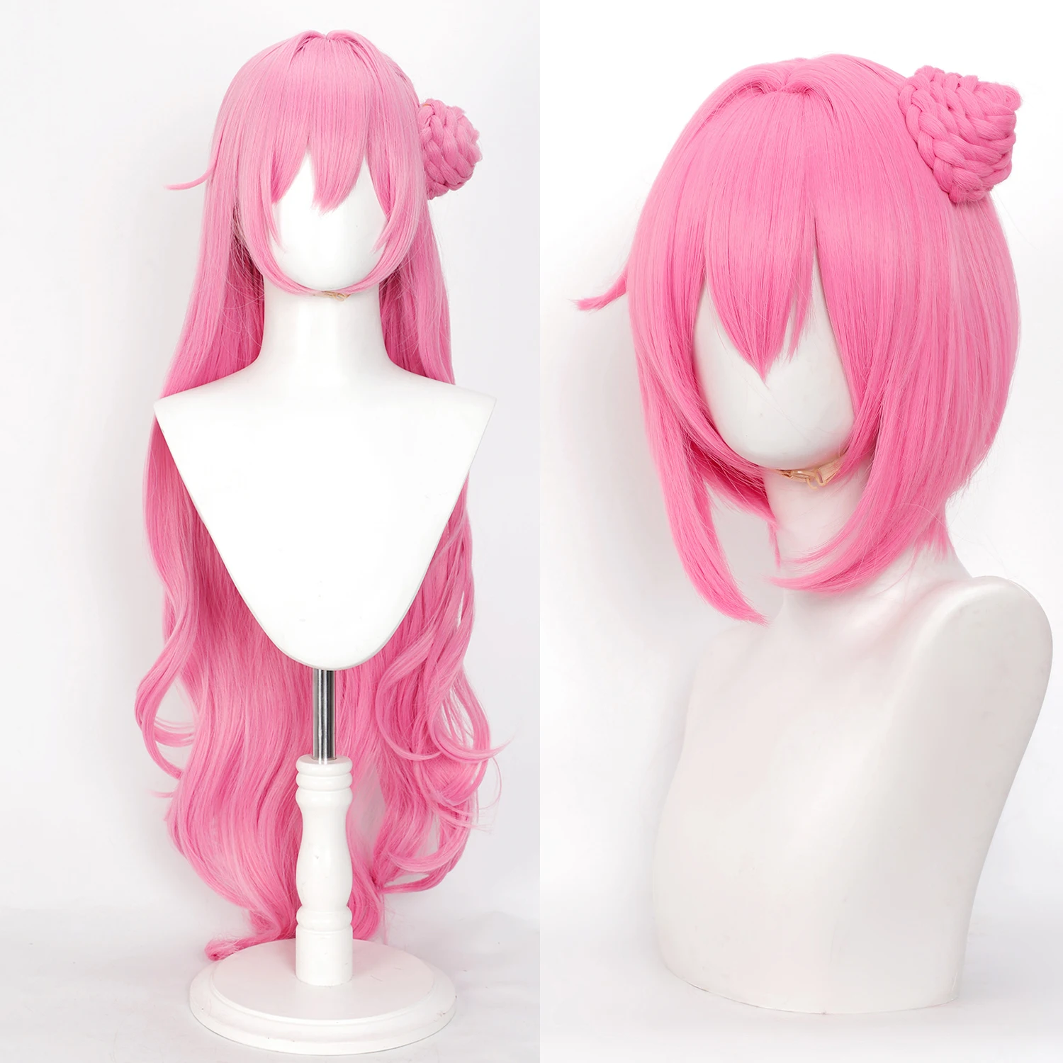 

Парик для косплея Богиня Победы Никке, аниме-парик Дороти, розовый парик для ролевых игр, синтетический парик с пучком и шапочкой для аниме