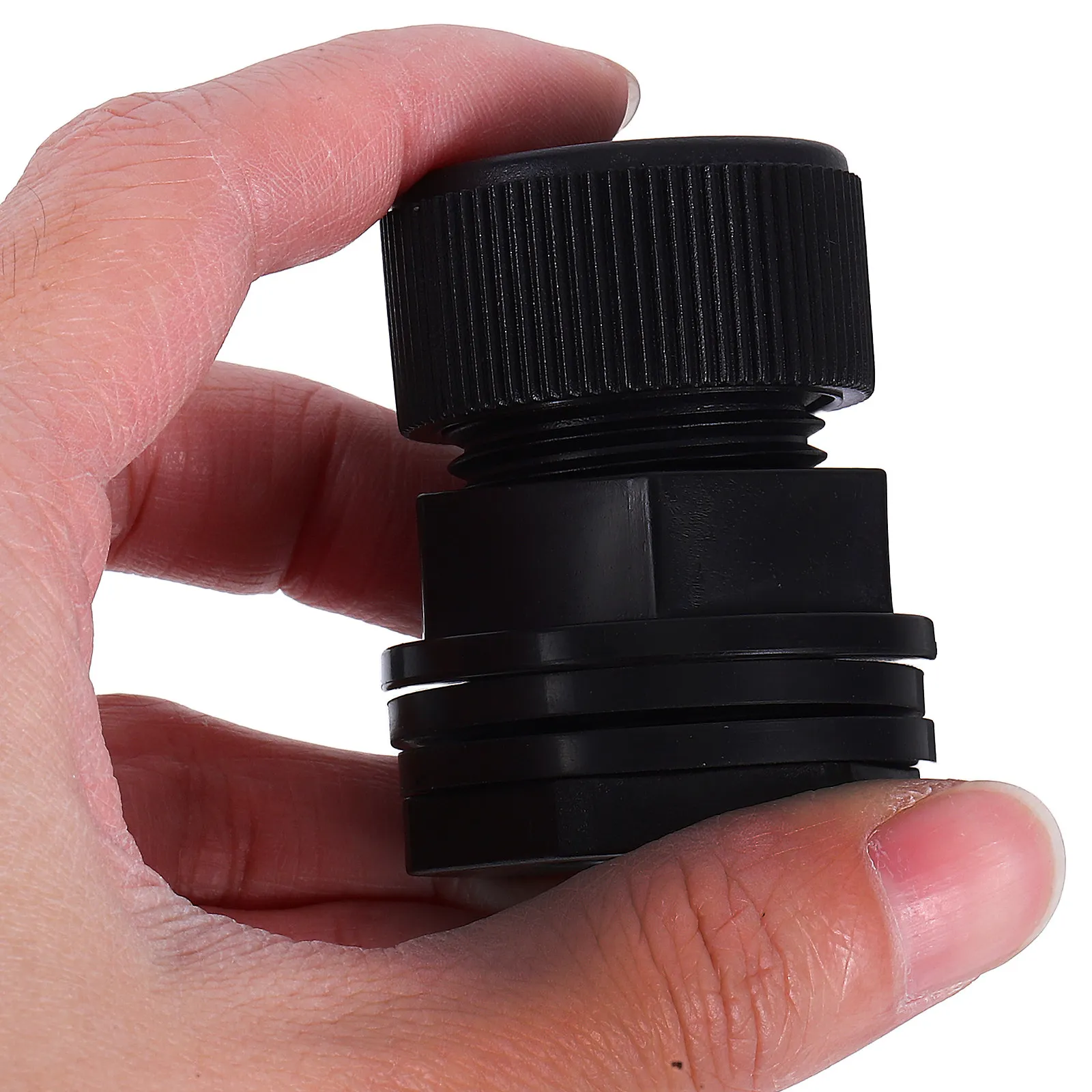 

Bulkhead Water Tank Connector PVC Dual Threaded Seal Gasket Leakproof Hose Connector Rain Barrel Aquarium Fitting