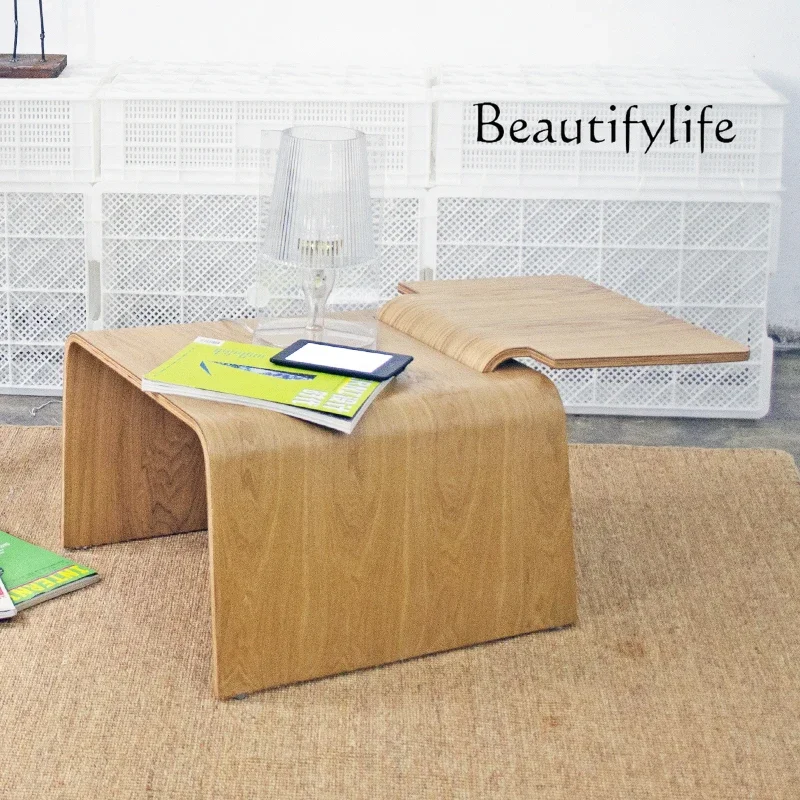 Y Dual-purpose Coffee Table, Sofa Corner, Log Color Art, Modern Simple And Multi-functional Small Apartment