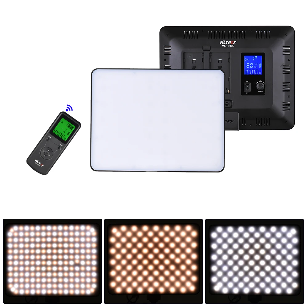 Viltrox VL-200T drahtlose Steuerung zweifarbig dimmbar LED-Video-Licht paneel 3300k-5600k Perlen