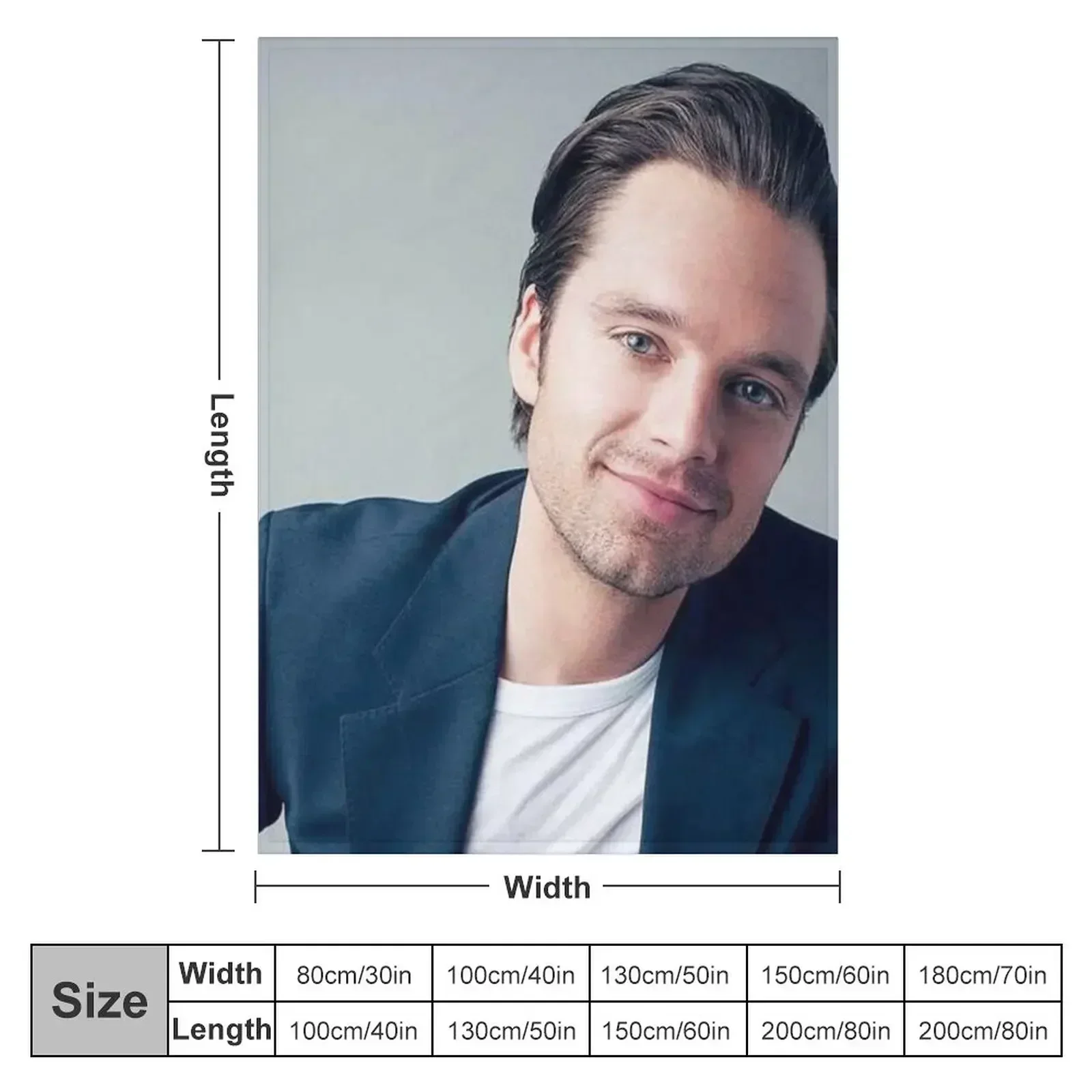 Sebastian Stan Throw Blanket Decoratives Furry Polar Blankets