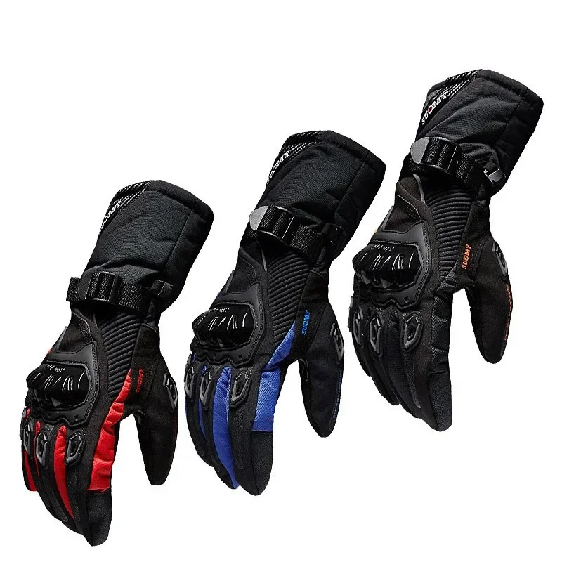 Guantes de alta calidad para montar en motocicleta para hombre, manoplas cálidas impermeables, gruesas, a prueba de viento, a prueba de caídas, para pantalla táctil, para Motocross