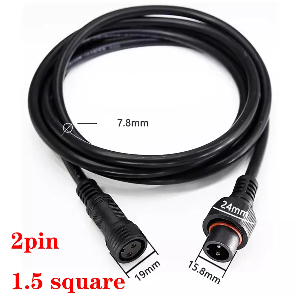 waterproof Male and female  extension cables  0.5/1.5 square meters outdoor LED plugs  male and female aviation power connector