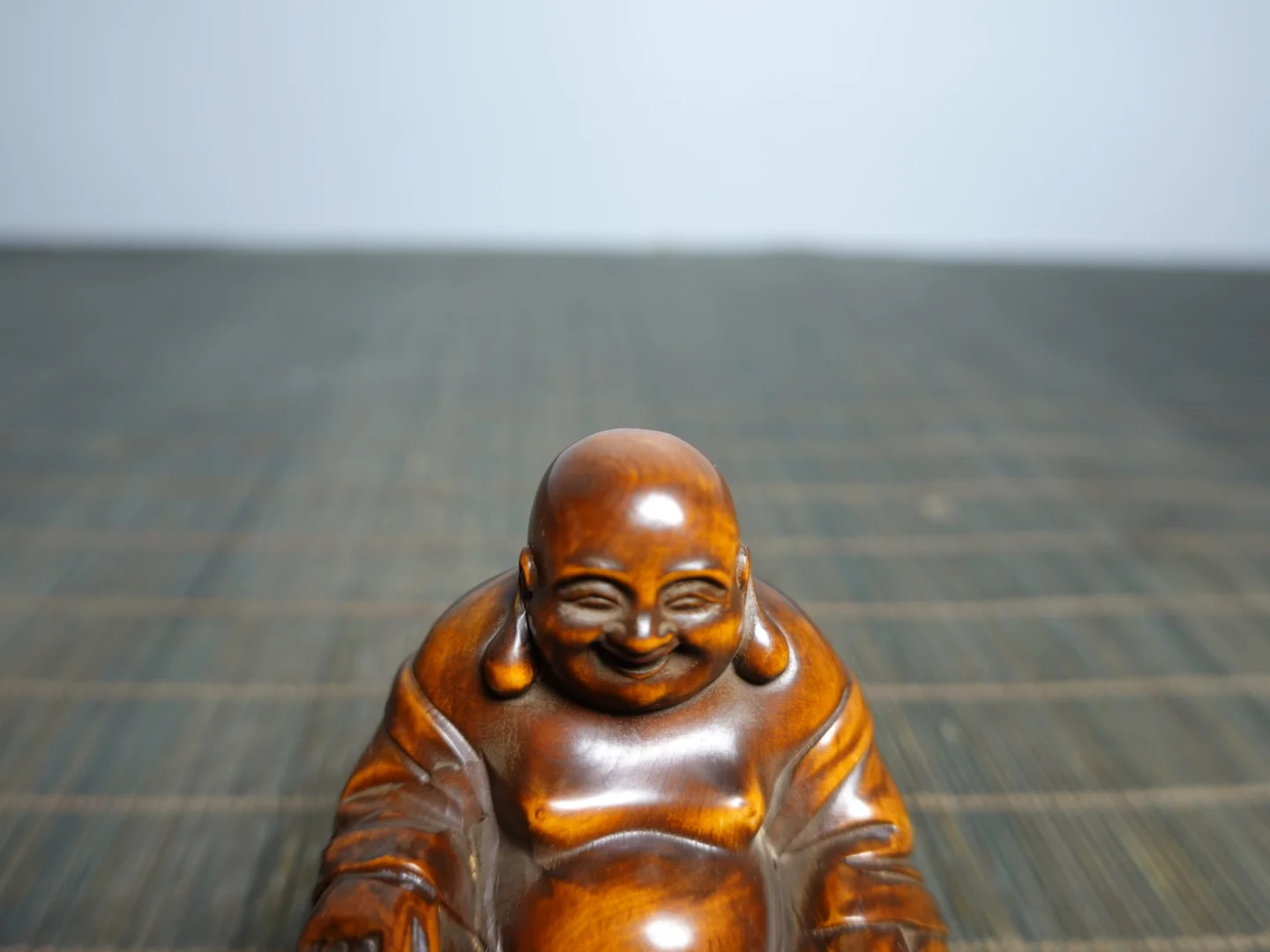 Old Boxwood rosary Maitreya Buddha statuette Amitabha Buddha Handheld components screen Study Amass wealth Ornaments