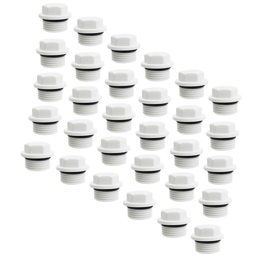 30 Threaded Sealing Cap for Water Pipe End Closures in Drip Tape Connectors Tubing Adapters and Distribution Blocks