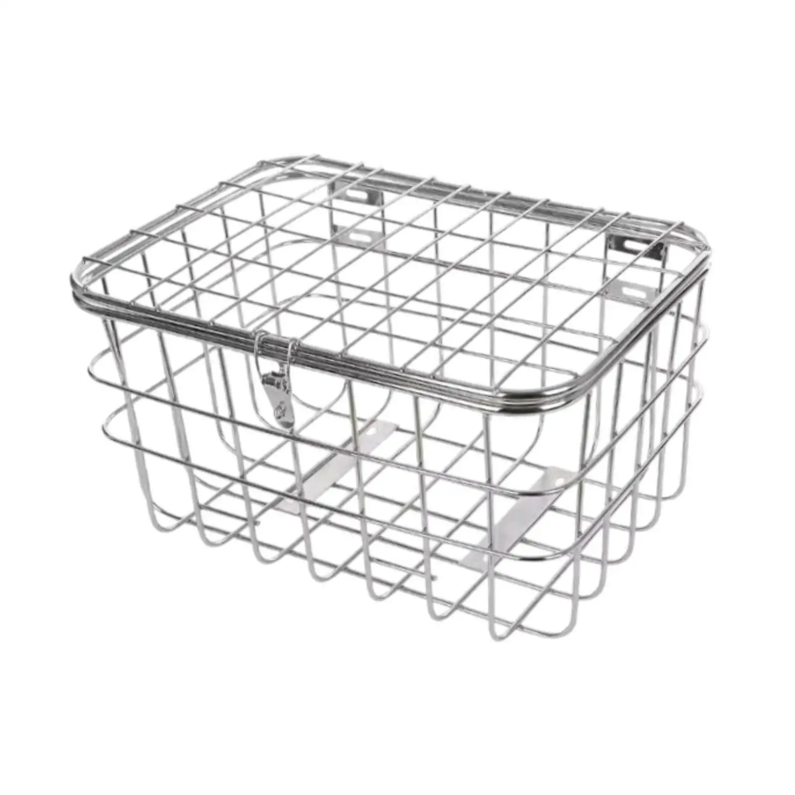 Rear Bike Basket Large Capacity Carrying with Lid for Riding Biking Hiking