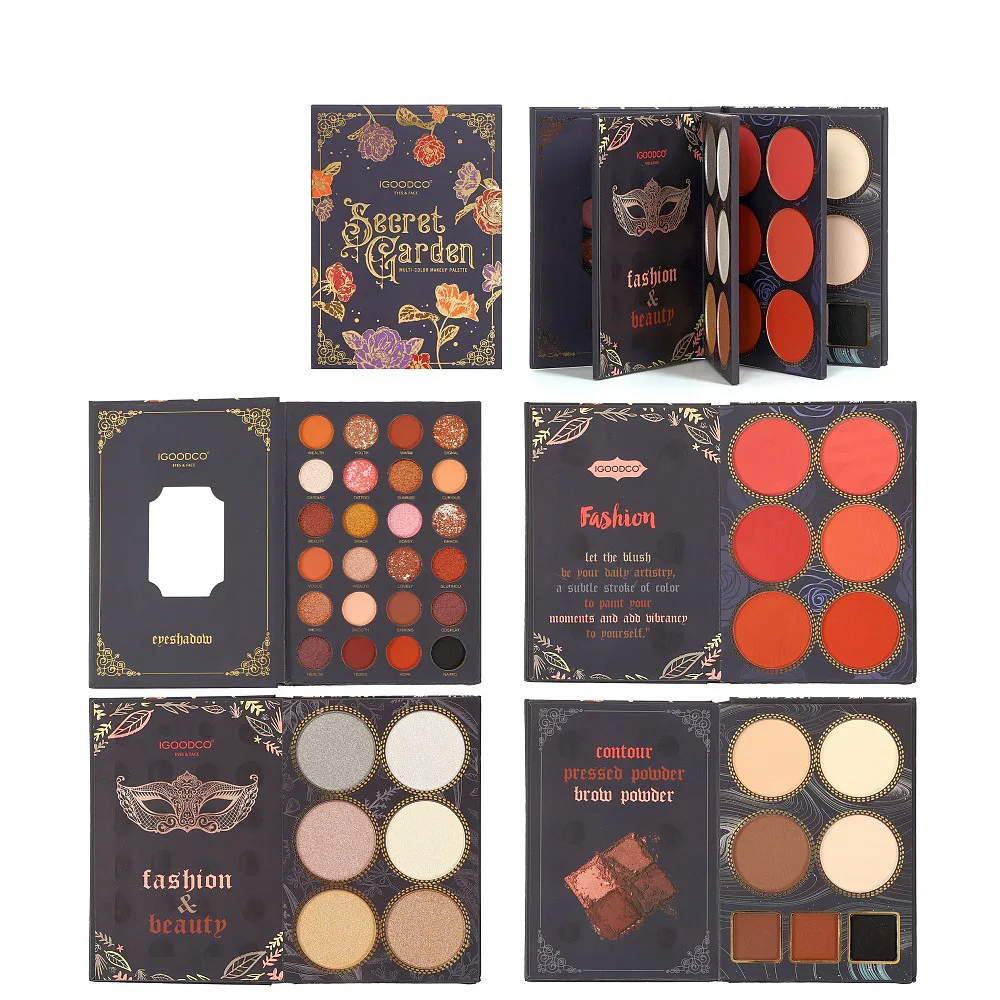 3IN1 43  Colors Eyeshadow Palette Glitter Shimmer Eye Shadow Powder Matte Glitter Eyeshadow Palette Cosmetic Makeup Kit