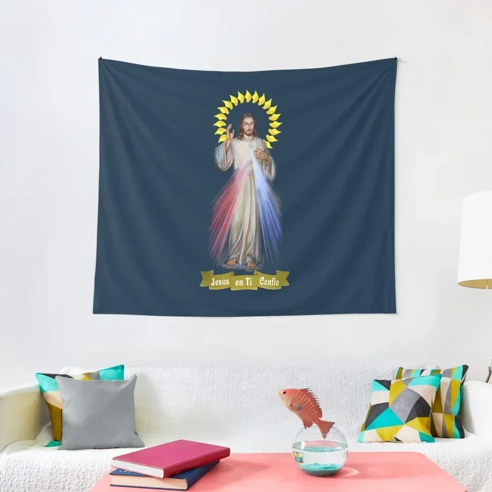 Jesus Divina Misericordia Spanish Tapestry Room Decor Aesthetic Room Decor Korean Tapestry