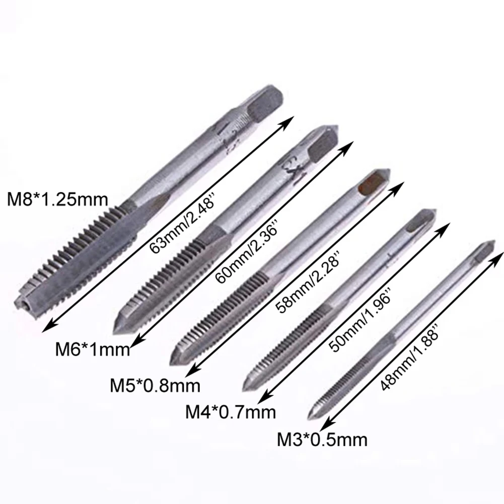 

6pcs/Set Tap Die Positive & Negative Adjustable T-type Ratchet Tap Wrench Woodworking And Machinery Maintenance Tool Parts