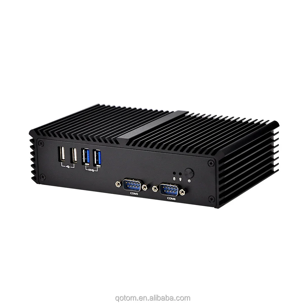 OEM Qotom 6Com Core i5-4200Y Industrial PC Q355PY Fanless 6W Low Power AES-NI, can act as digital TVs,ATMs,POS IPC KIOSK