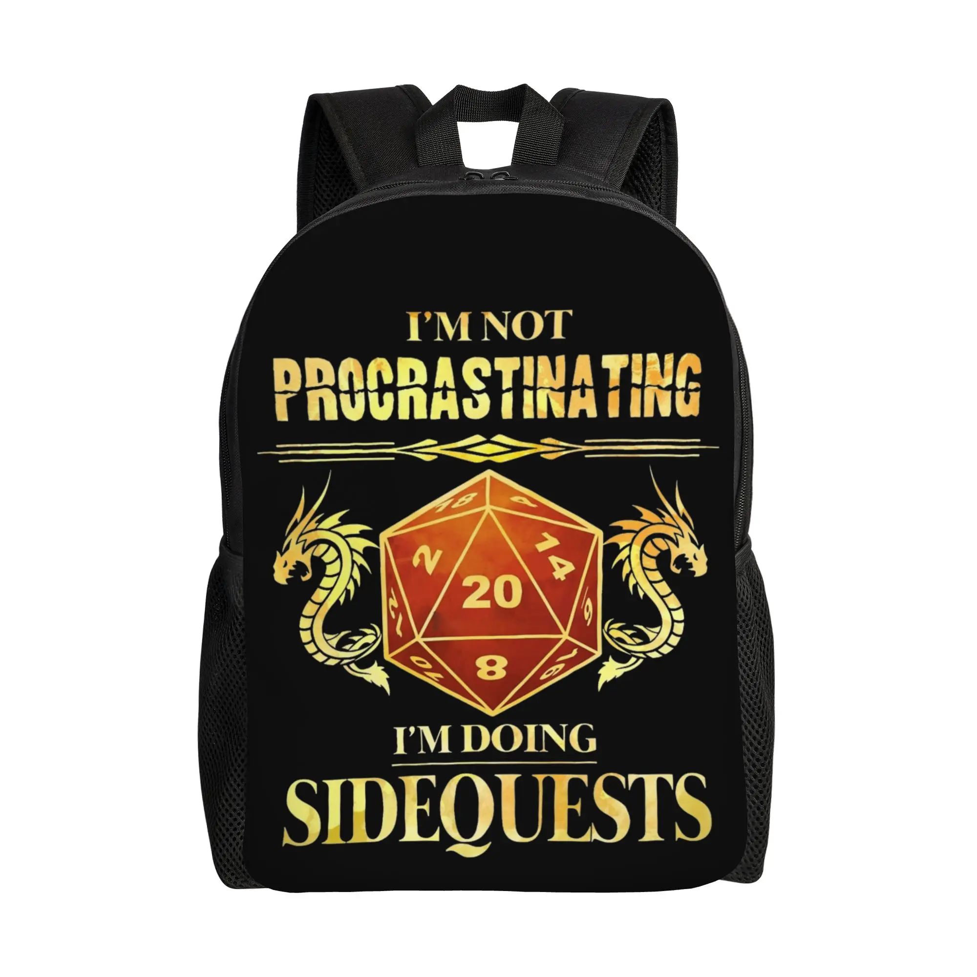 

Я не откладываю дела на потом, я выполняю дополнительные задания. Рюкзак Dungeon Dragon для старшей школы, деловой рюкзак, сумка для ноутбука, компьютерная сумка из холщовой ткани.