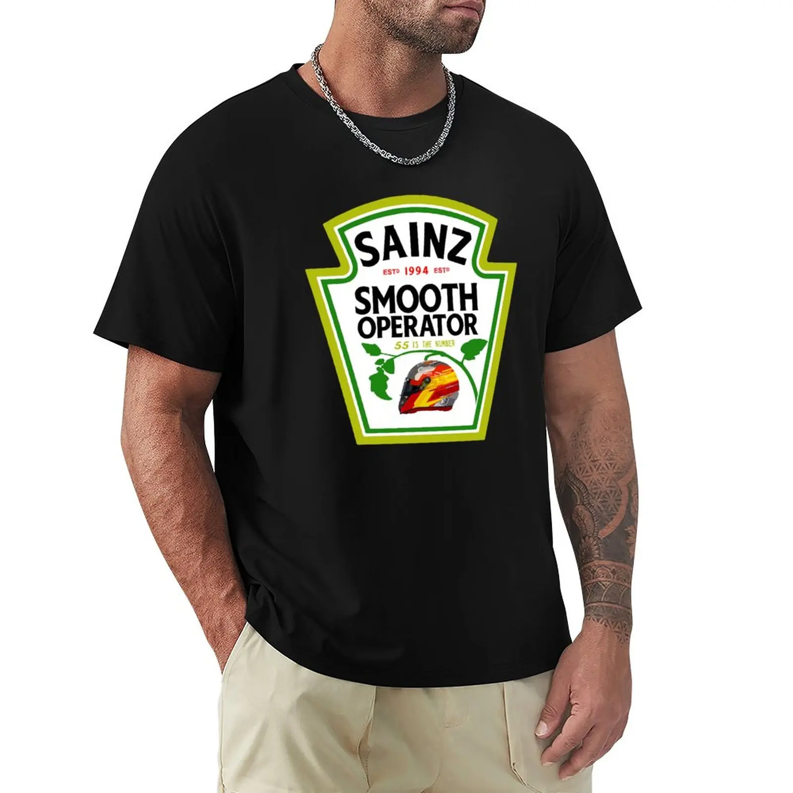 Carlos Sainz Smooth Ketchup T-Shirt korean fashion funny t shirt men workout shirt