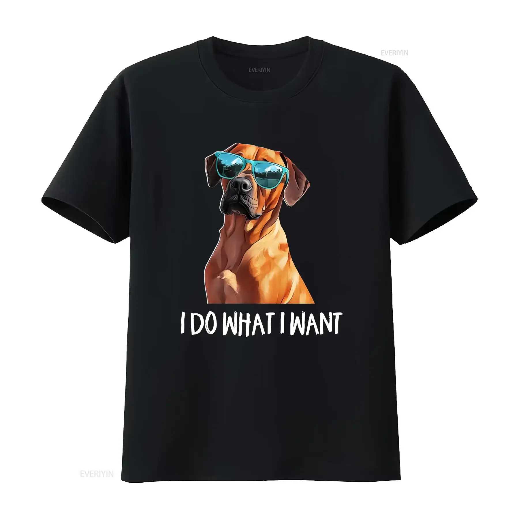 Rhodesian Ridgeback T Shirt  vintage Washed Breathable Top For Everyday Wear Comfortable fashion graphic homme Soft Casual