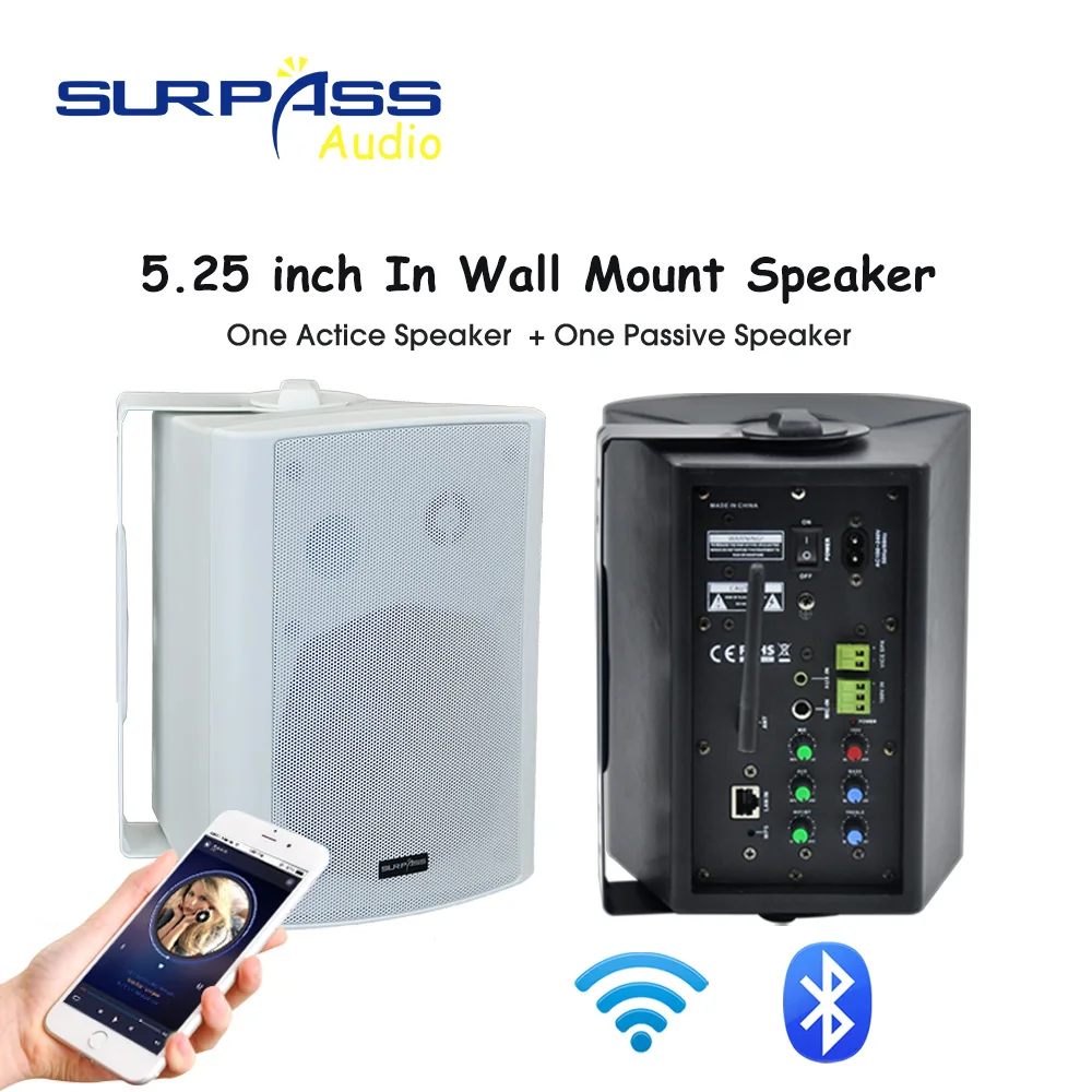 WF525 Surpass Public Address System Wireless Multi-function 5.25 Inch Two Way Active WiFi IP Network  Wall Mount Speaker