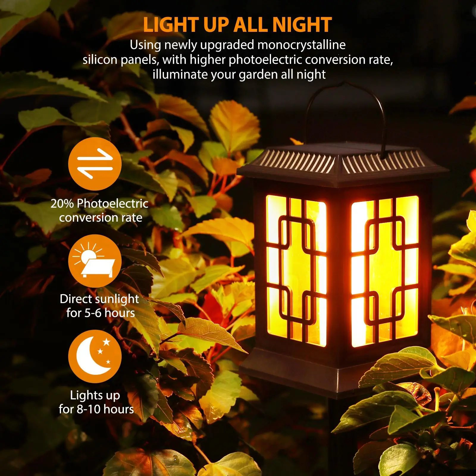 Solar Palace Lantern Garden Lamp Solar LED Candle Light Floor Light Outdoor Camping Lantern Lawn Garden Decor Christmas Decor