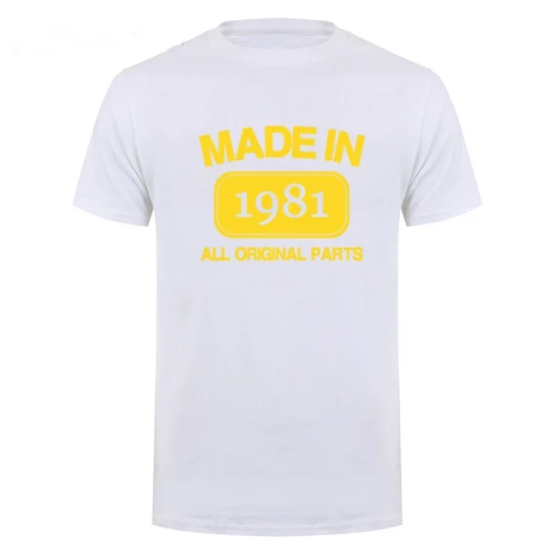 Funny Father's Day Present Made In 1981 Limited Edition Birthday Gift Humour T Shirt for Men Daddy Husband Surprised T-Shirt image 4