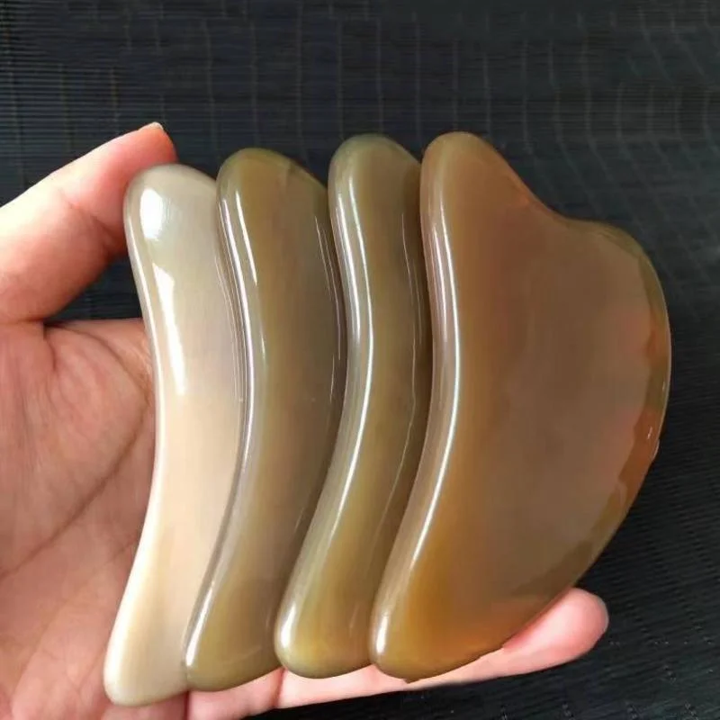 Natural Buffalo Horn Scraping Board Handmade Gua Sha Massage Tool for Face Eye Body Detoxification SPA Beauty And Skin Care Tool