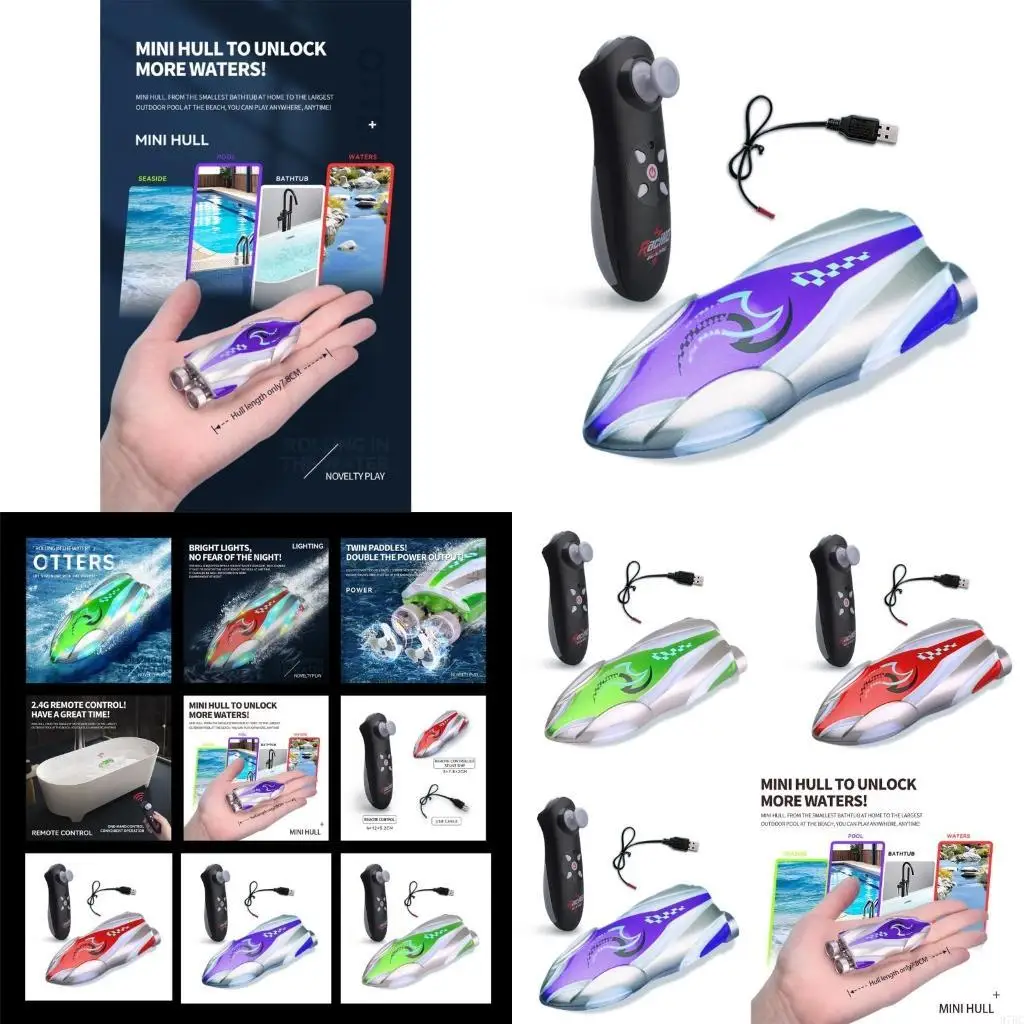 97BC قارب سريع كهربائي عن بعد نموذج قارب سريع يخت لعبة لحمام السباحة هدية عيد ميلاد للأطفال