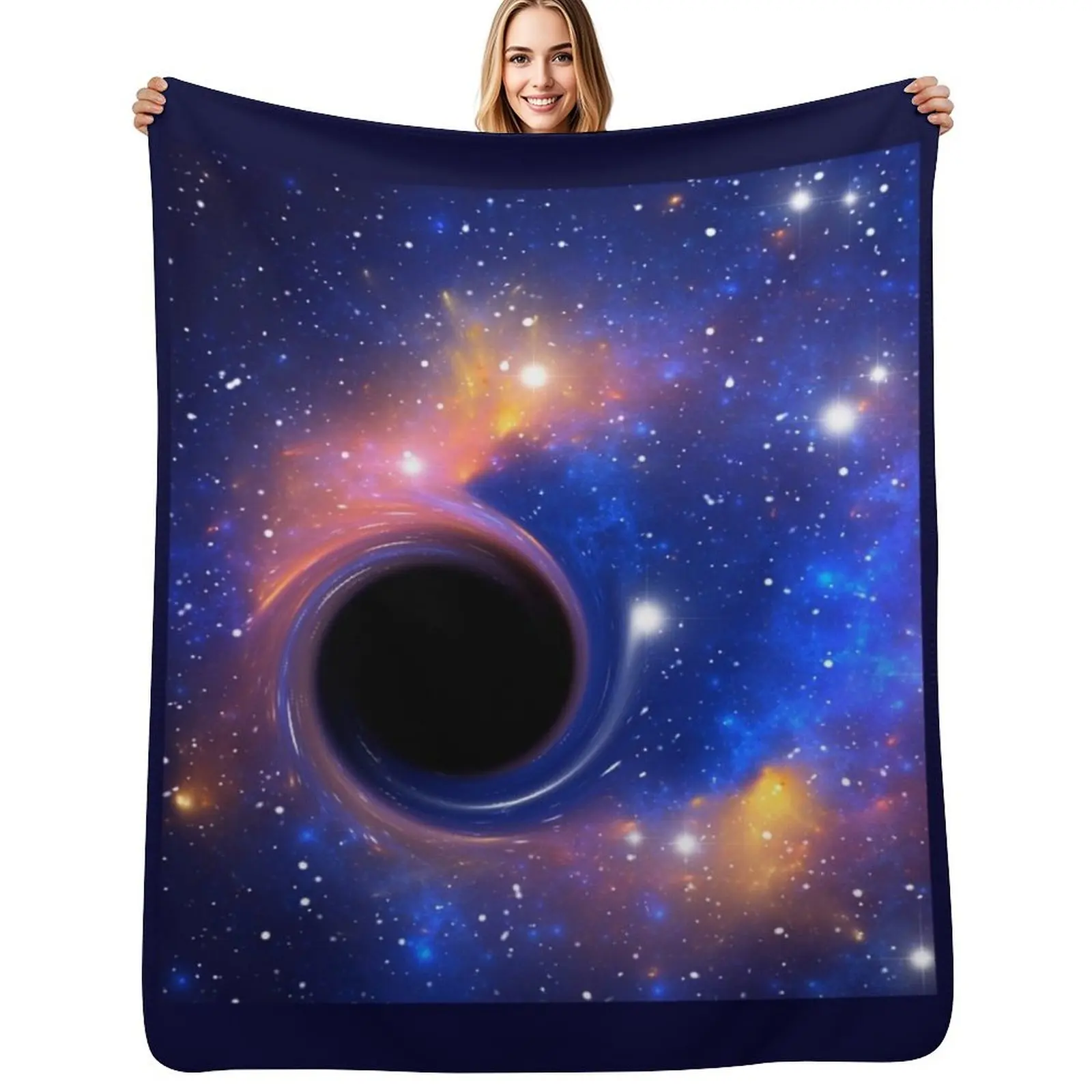 Black Hole-Best gift for science lovers Throw Blanket for winter Softest Fashion Sofas Loose Cute Bed Fashionable Blankets