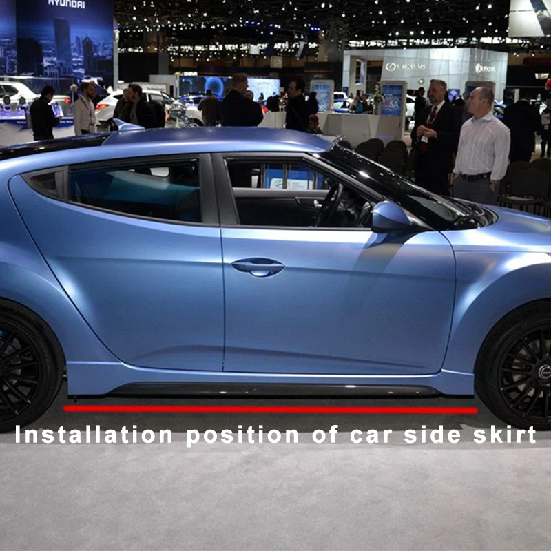 

High Quality Car Side Skirts Extensions Splitters Bumper Diffuser Spoiler Aprons Auto Accessories For Hyundai Veloster 2013-2017