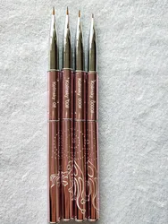 4Pcs Nail Art Liner Brush Set 0 00 000 0000 Powder Stripe Tip Ultra-thin Line Drawing Pen UV Gel Kolinsky Manicure Dotting Tools