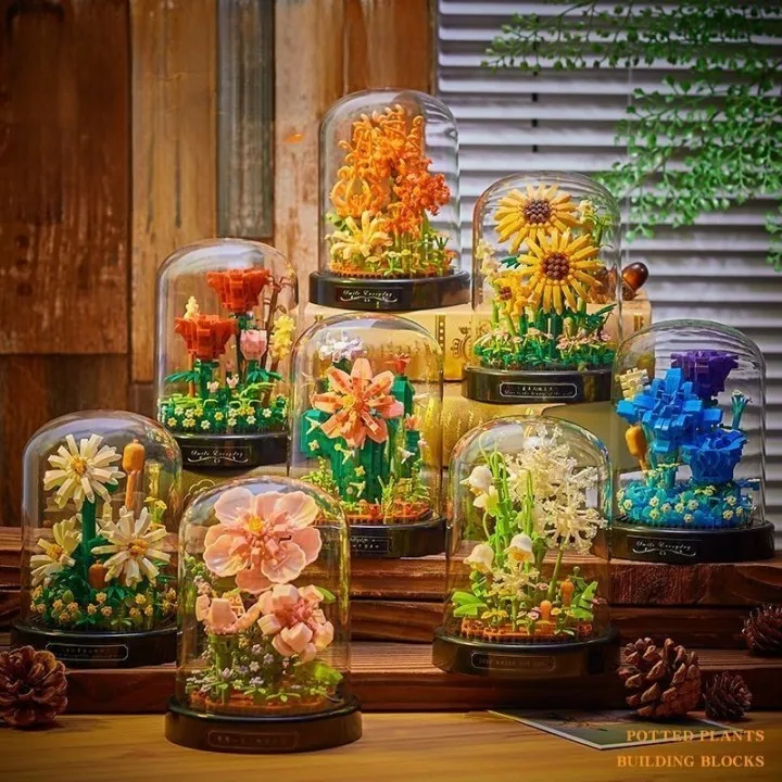 

DIY Building Blocks Micro Flower Mini Bricks Particles Eternal Life Flowers Home Decoration Assembling Puzzle Toy Children Gifts