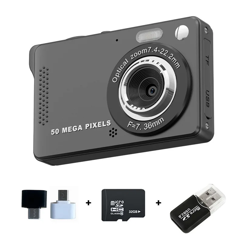 2025 New student camera CCD4K high-definition old-fashioned card camera AF zoom can be transferred to mobile phone beauty