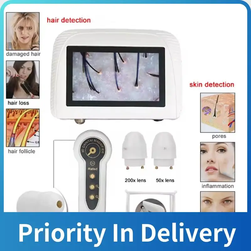 B67A الجلد الشعر فروة الرأس كاشف محلل لتشخيص أدوات العناية بالبشرة مع 2 عدسة قابلة للشحن الولايات المتحدة التوصيل