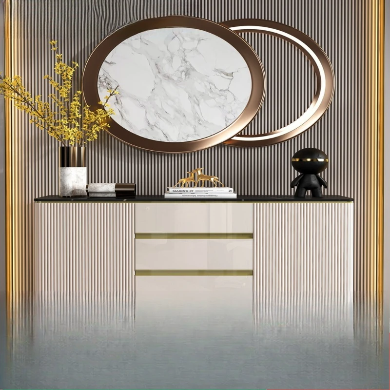 

Light luxury rock slab mystery cabinet, modern simple partition cabinet, locker, tea cabinet decorative rack