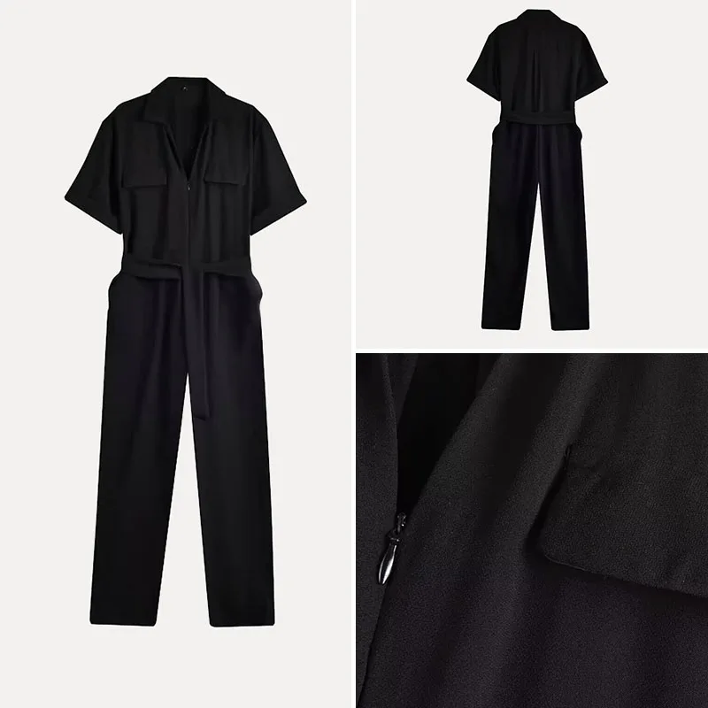 

Casual Faionable 2025 Summer New Women's Rer f Sve High Waist Straight Leg Pants Polyester Fiber Commute Sle