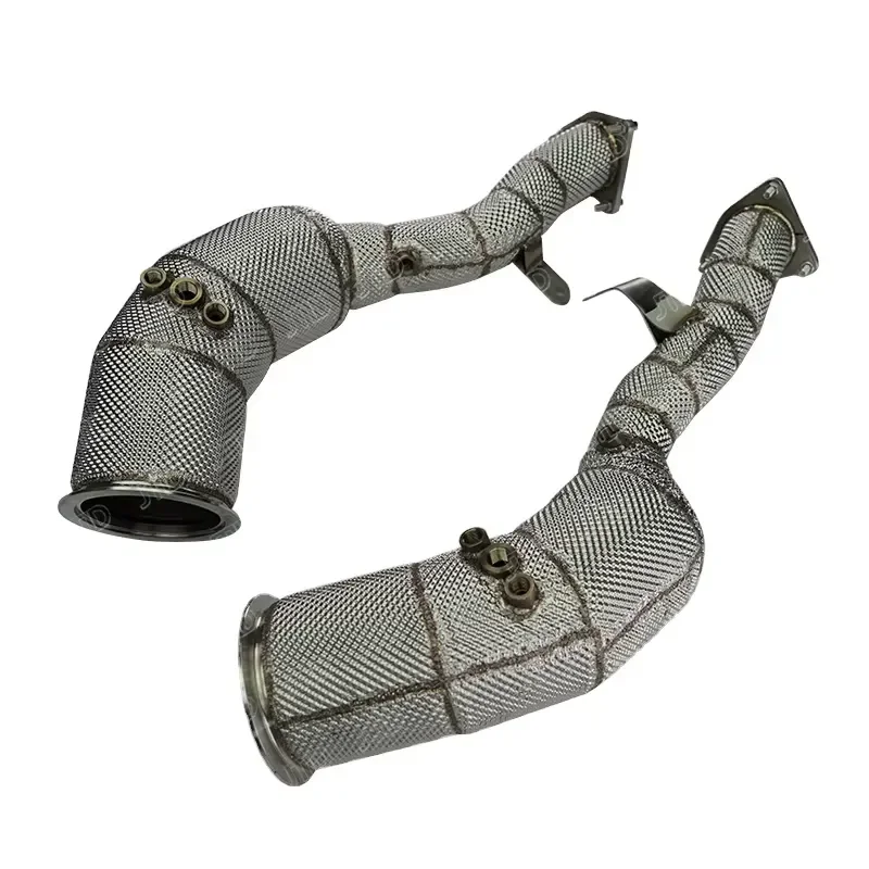 High Flow Exhaust Downpipe for Porsche MACAN GTS T304 Stainless Steel Exhaust System Pipes