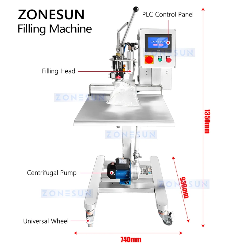ZONESUN BIB Filler Robinet Bec Poudres Machine De Remplissage Boissons Sac D'eau En Boîte Équipement D'emballage ZS-BIB01M
