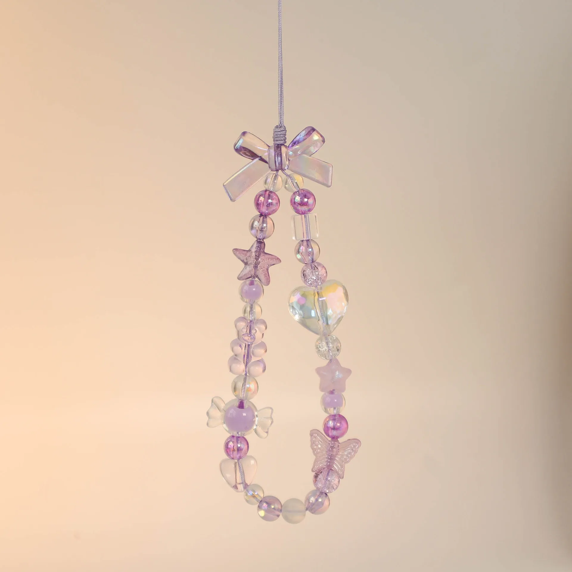 الإبداعية انفجار القوس الهاتف المحمول قلادة المتخصصة الحب حقيبة قلادة ستار كاميرا Ccd الحبل الأرجواني مفتاح سلسلة هواتف المحمول #1