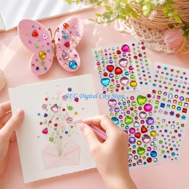 U75B Adhesive Acrylic Decorative Sticker Sheets for Journals and Handmade Cards