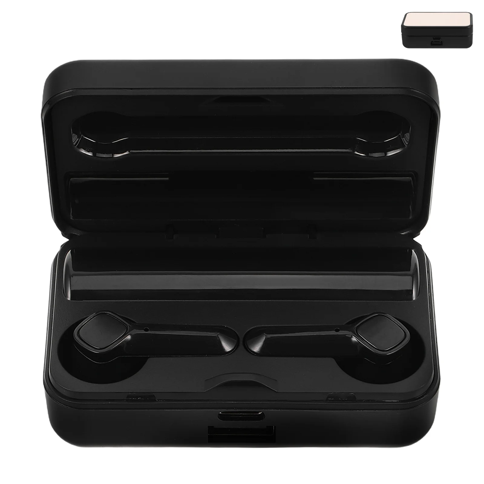 

1Set Earbuds Wireless Dual Ear Headphones Mirror Display Running Gaming Sports High Definition Sound Stable