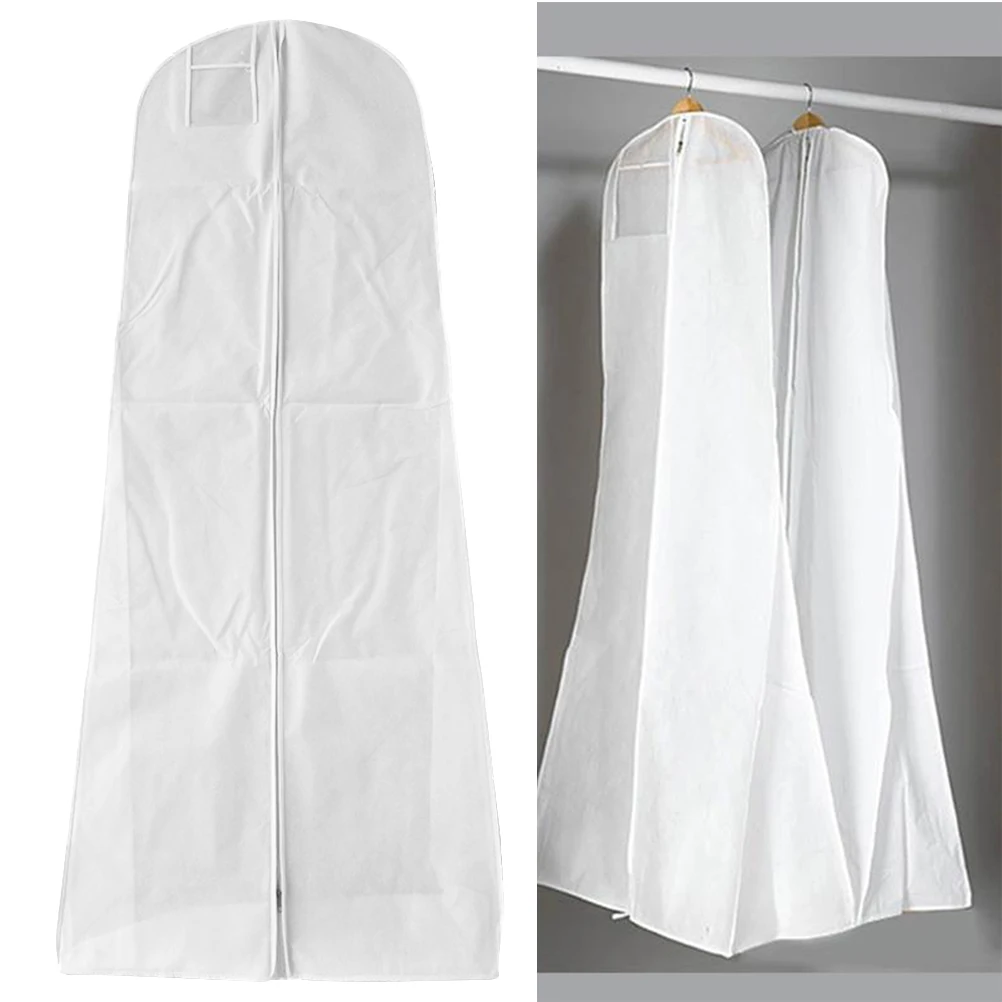 

Thickened Wedding Dress Dust Cover Non-woven Fabric Gown Storage Bag Anti Dust Moisture Protection Bridal Garment for Banquet