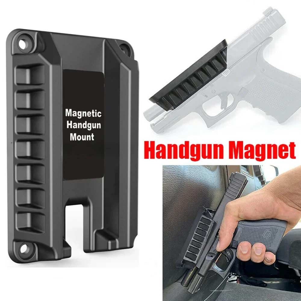 MAGORUI Gun Magnet Mount Gun Holder for Family/Market/Car/Defened Fits Glock Series Springfield S&W M&P Ruger Taurus HK Kahr Sig