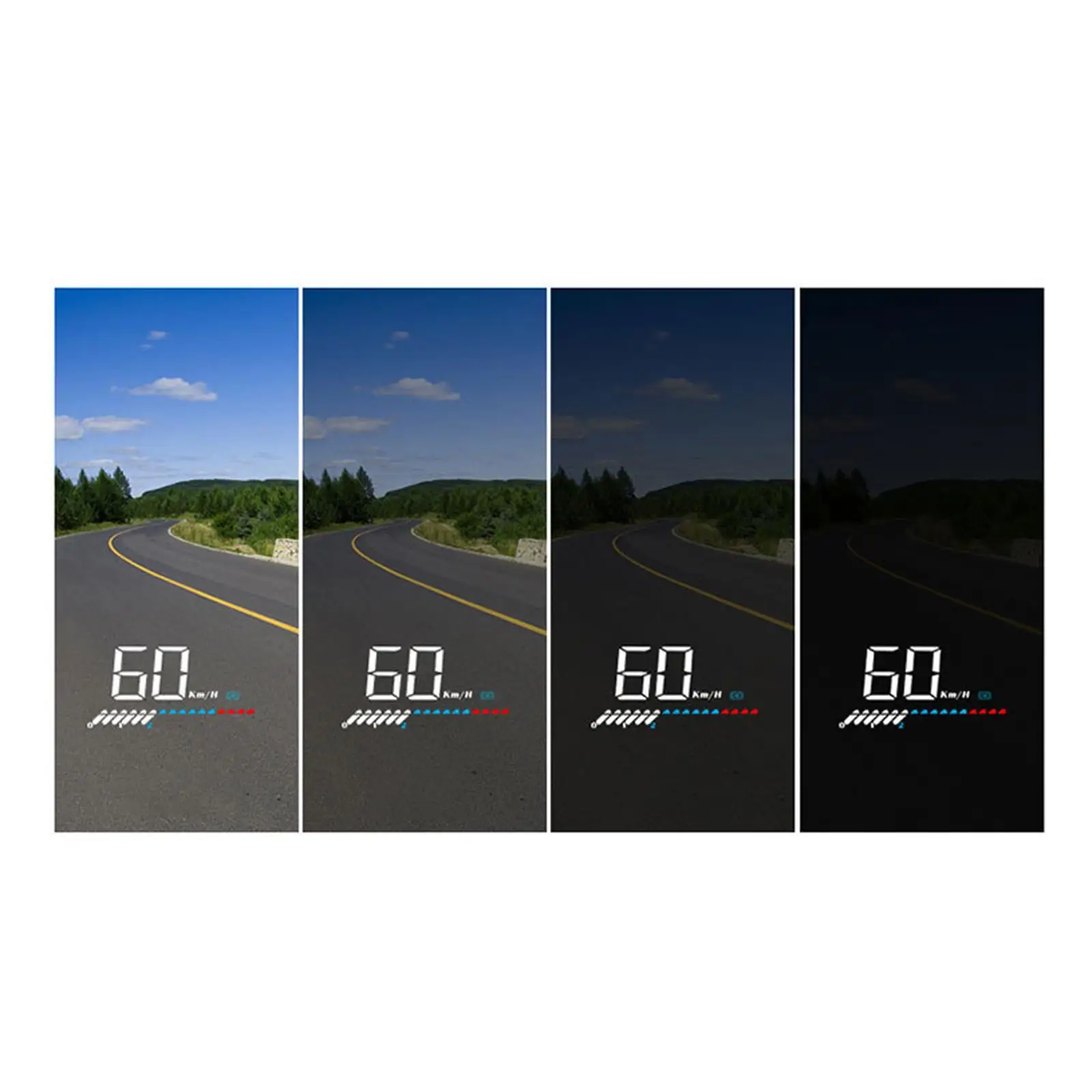 3.7inch Head up Display OBD2 GPS Car HUD Indicator Dual System Function Fatigue Driving Alarm Practical Universal for Driving