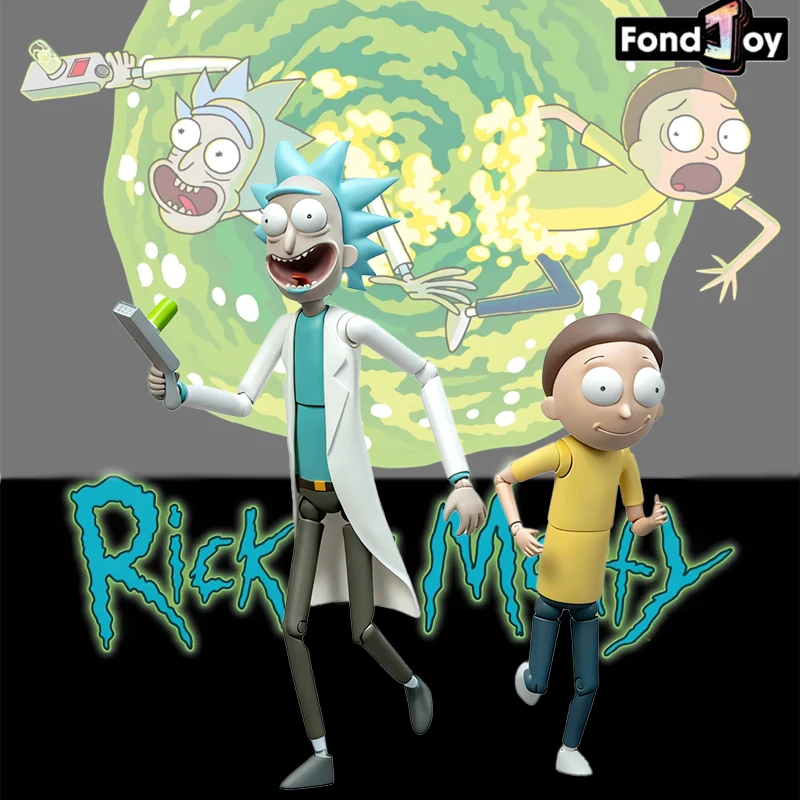 

Fondjoy Rick & Morty 1/12 Scale Action Figure Rick 17cm Model Morty 12cm Joint Movable Anime Figurine Doll Collection Toy Gifts