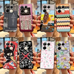 Soft Case For INfinix Note 40 Pro 4G 5G Note40 40Pro X6850 X6851 Phone Case Shockproof Funda Stylish Pattern Back Bumper Cover