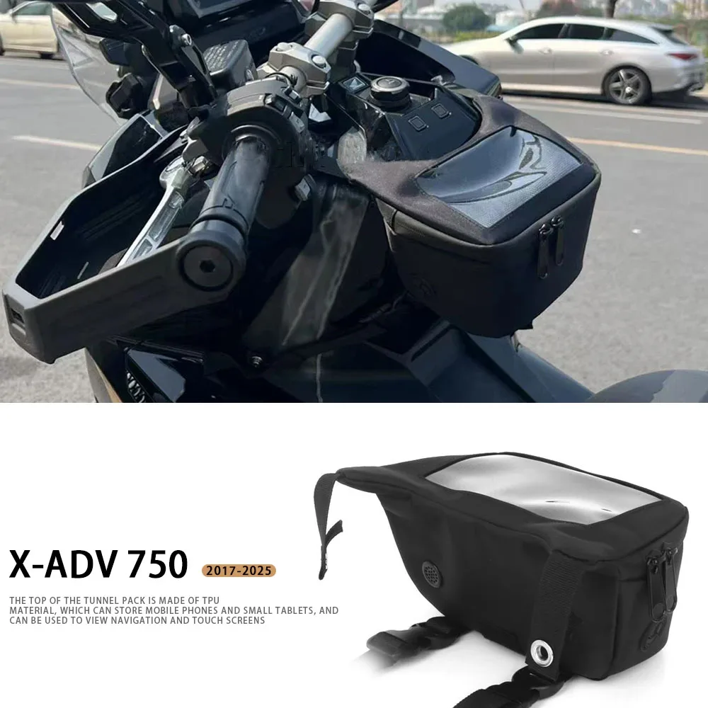 

Motorcycle Scooter Tunnel Fuel Tank Bag Fit For HONDA X-ADV750 X-ADV 750 2025-2017 Black Travel Bag X ADV XADV 750