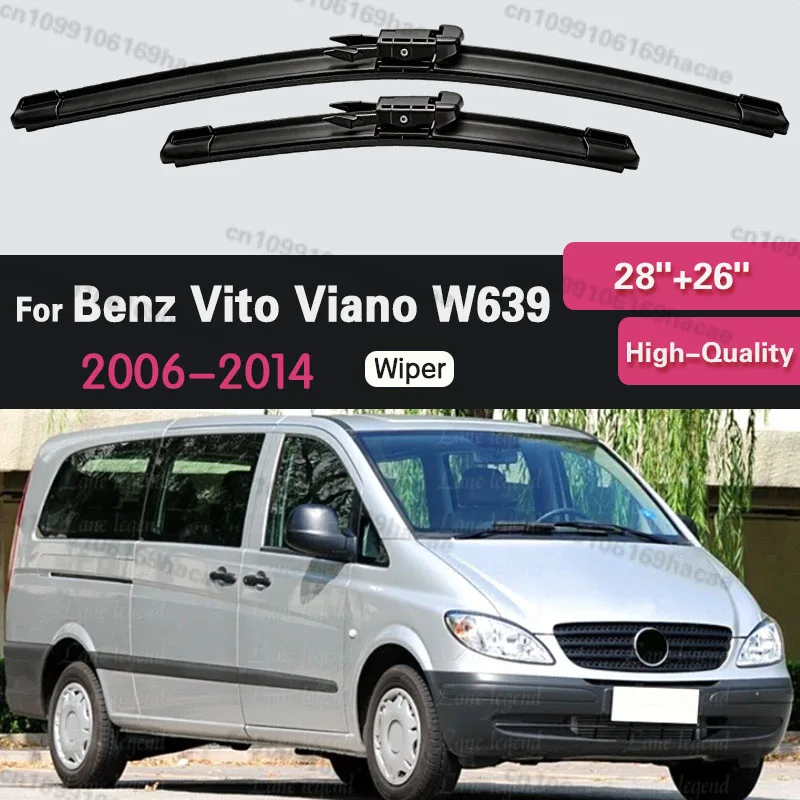 

Wiper LHD Front Wiper Blades For Mercedes Benz Vito Viano W639 2006 - 2014 2007 Windshield Windscreen Window Brushes 28"+26"