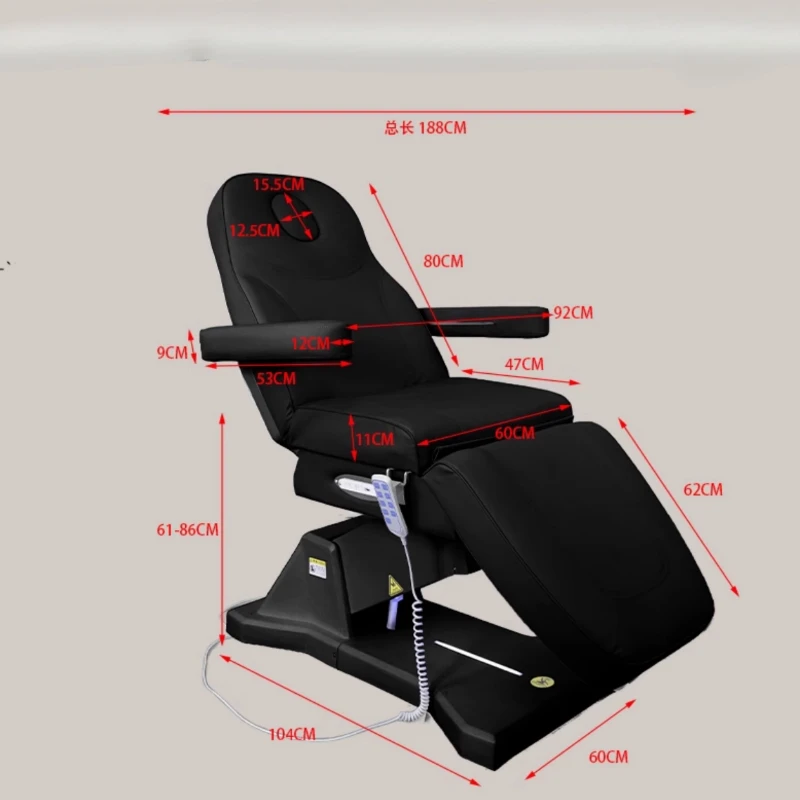 المهنية طاولات التدليك الكهربائية باديكير النوم رفع الحديد تدليك الجداول الأذن تنظيف بولي Leather الأثاث الجلدي Massagetafel MH #6