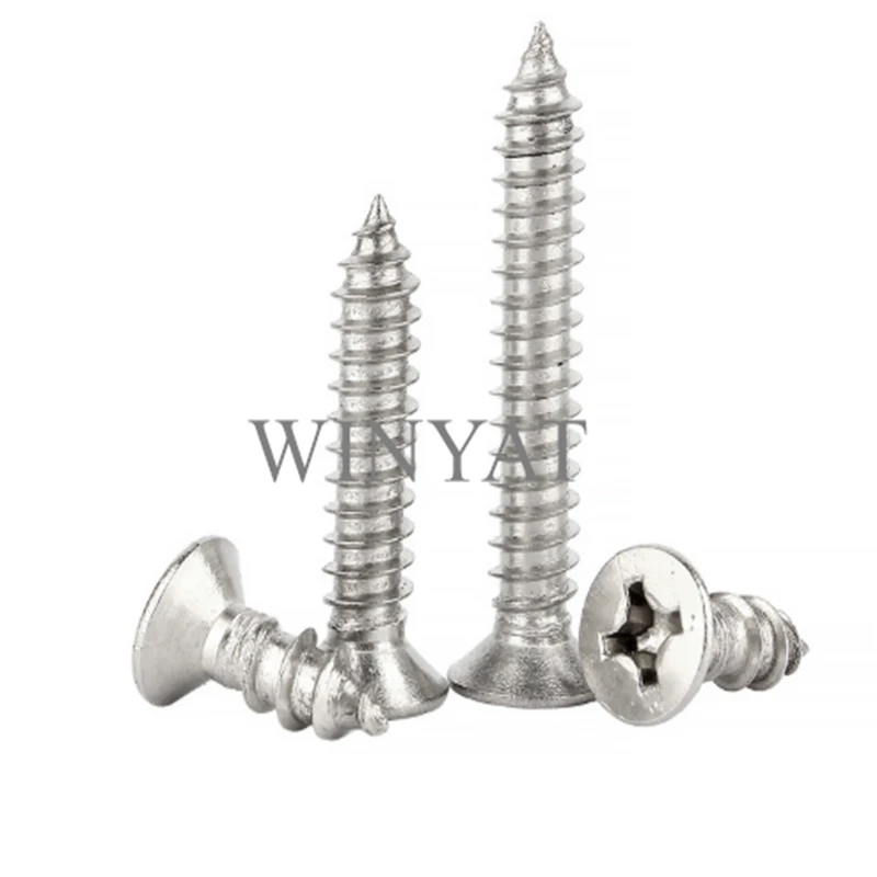 Screw Cross Flat Head 304 stainless steel self-tapping screws M1x4