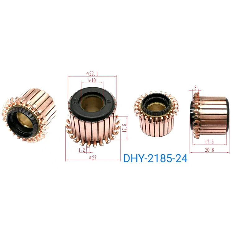 

5Pcs 10x22.1x17.5(20.8)x24P Copper Bars Electric Motor Commutator DHY-2185-24