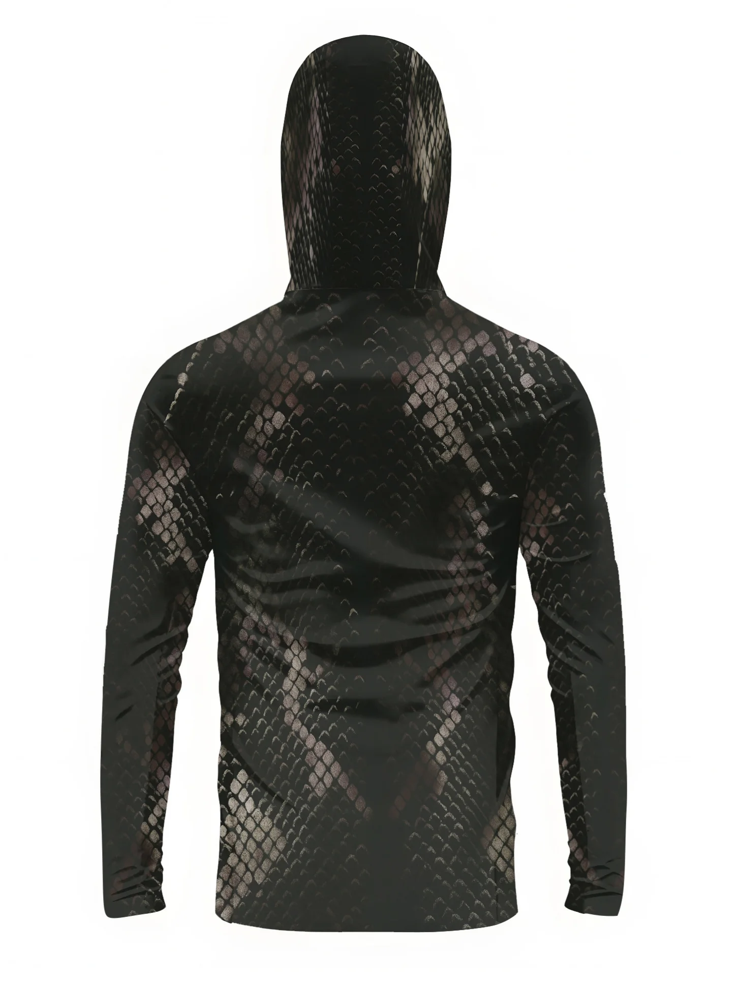 Men's Fishing Hooded Long-Sleeved Camouflage Sunscreen Breathable Anti-UV Lightweight Sweat-Resistant Fishing Shirt view 5