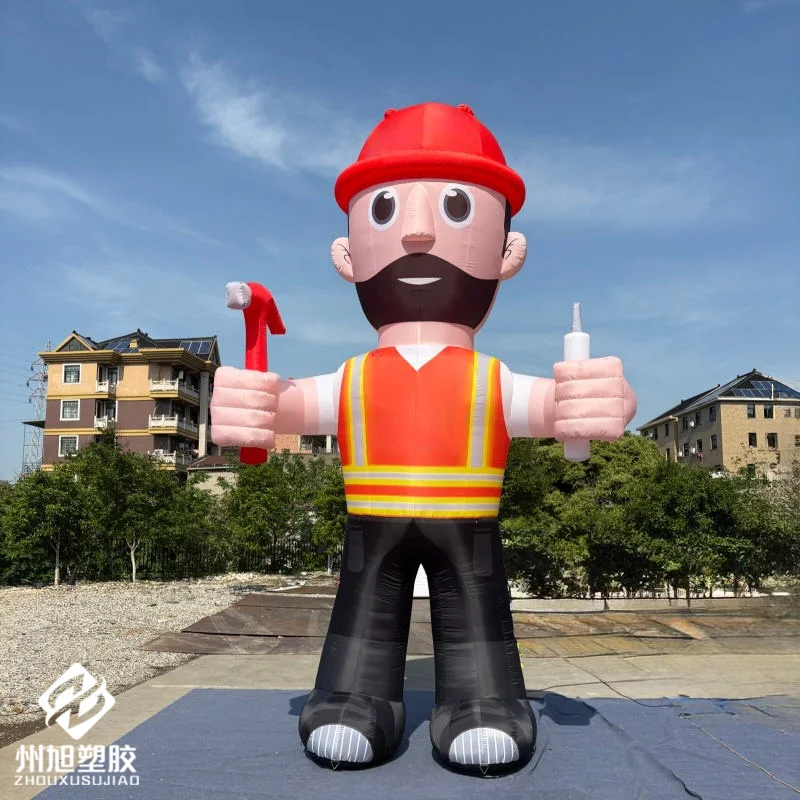 Inflatable workers, cartoon character inflatable construction workers and engineers' models, used for outdoor advertising